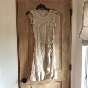 Adorable ecru linen Isabel Marant wrap dress